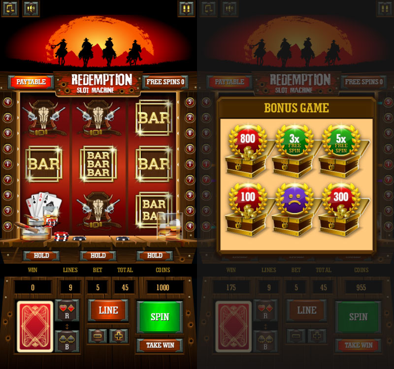 Redemption Slot Machine メダル獲得プレイスクリーンショット