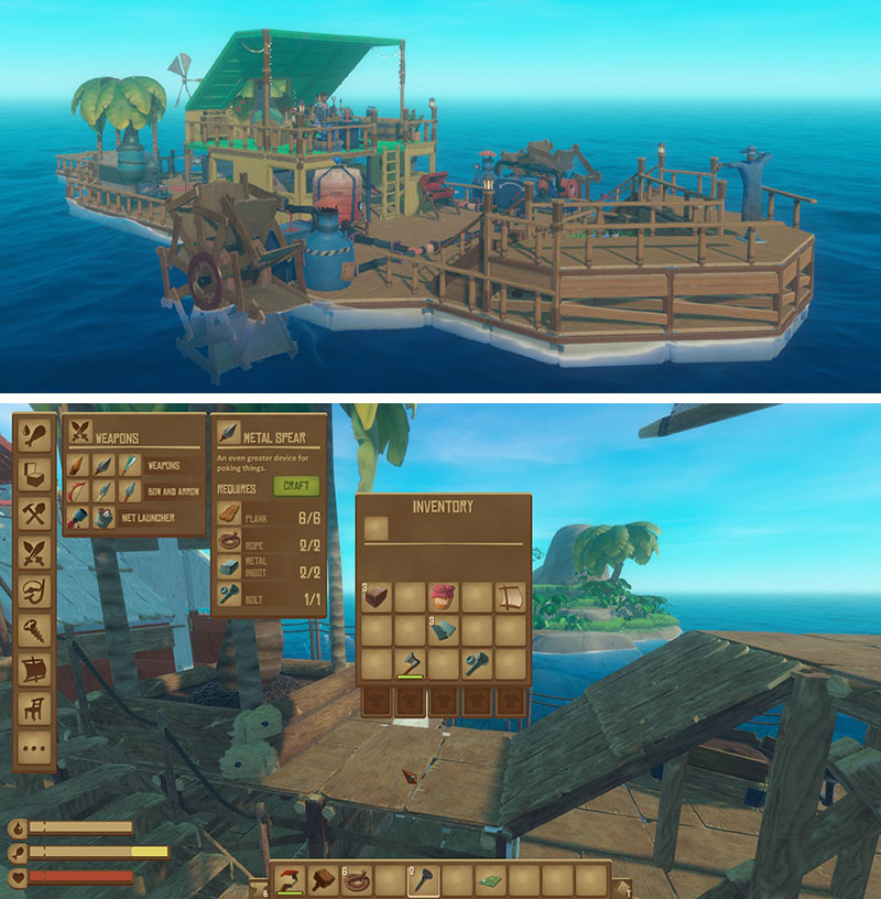 Raft　クラフトしてイカダを大きく拡張するスクリーンショット