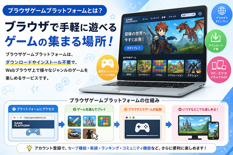 ブラウザゲームプラットフォームとは？紹介イメージ