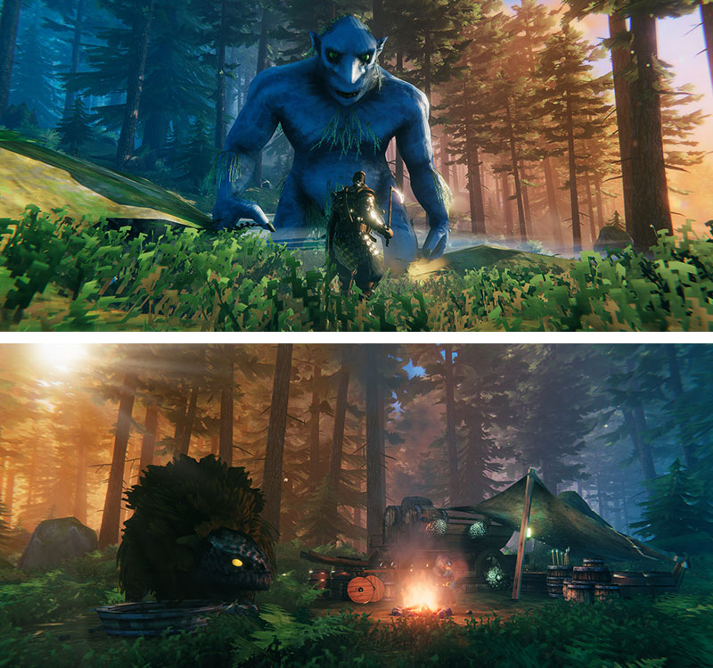 Valheim（ヴァルヘイム）　バトル、野営スクリーンショット
