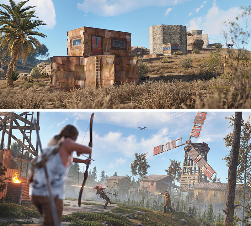 Rust（ラスト）　拠点建設、バトルスクリーンショット