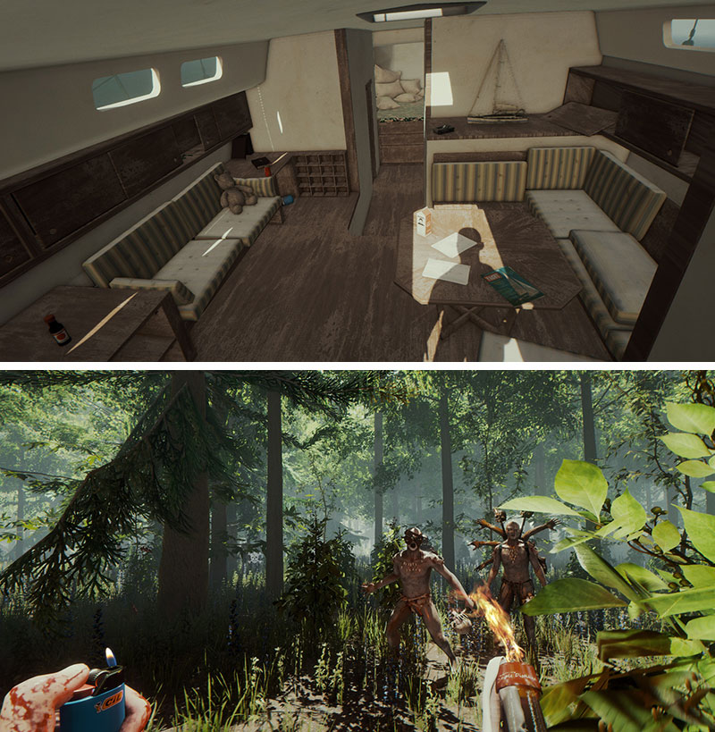 The Forest（ザ・フォレスト）　探索、危険な敵と対峙するスクリーンショット