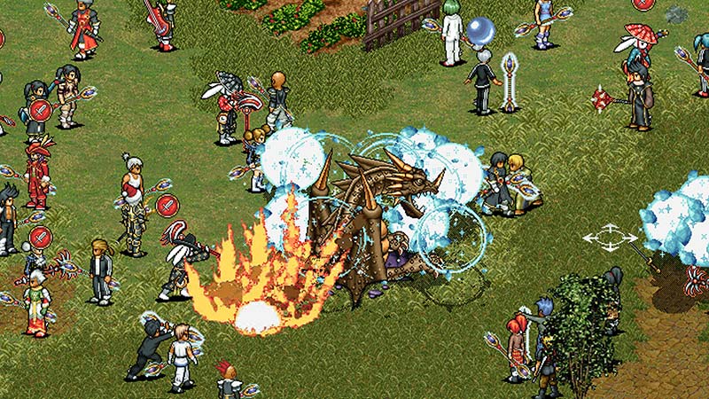 Godius Eternal War（ゴディウス 永遠の戦争）　フィールドでのパーティープレイスクリーンショット