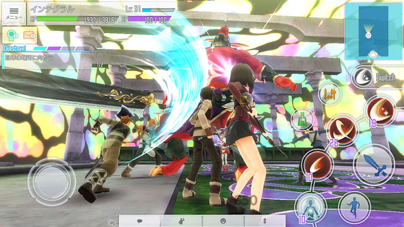 ソードアート・オンライン インテグラル・ファクター（SAOIF）　みんなでマルチバトルするスクリーンショット