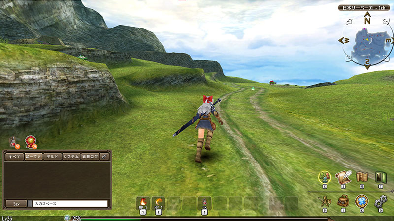 トーラムオンライン　フィールドを駆け巡るプレイスクリーンショット