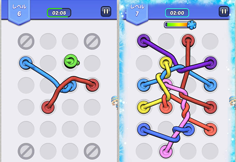 くるくるロープ パズルスクリーンショット