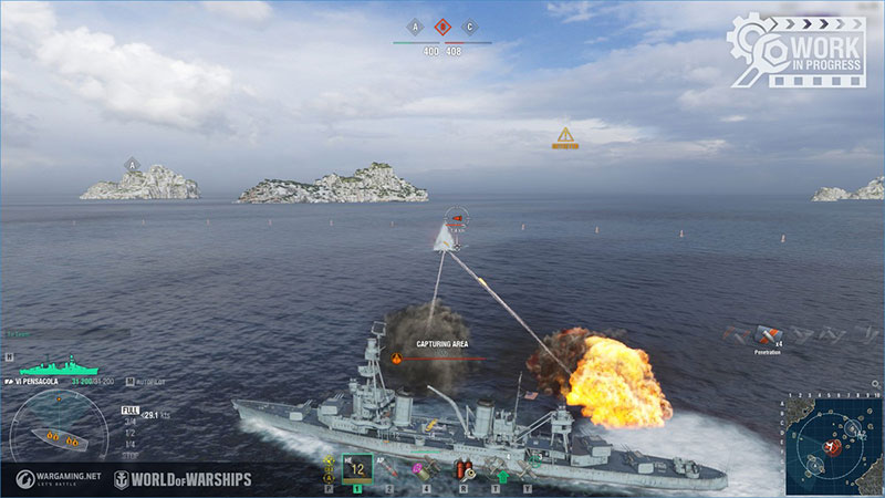 World of Warships(ワールドオブウォーシップ)WoWs 潜水艦モードスクリーンショット