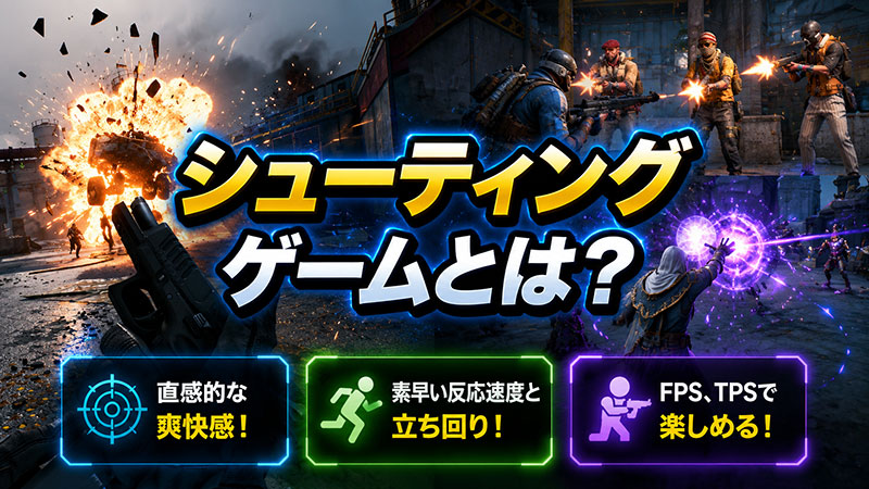 オンラインゲームまとめ ゲームジャンル『シューティングゲームとは?』紹介イメージ